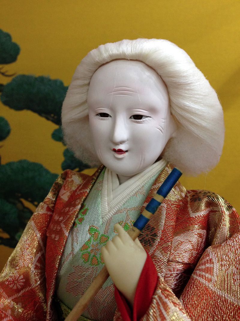 セール！・ 日本人形　豊玉作　高砂/大型　ケース入り　浮世人形　 美品