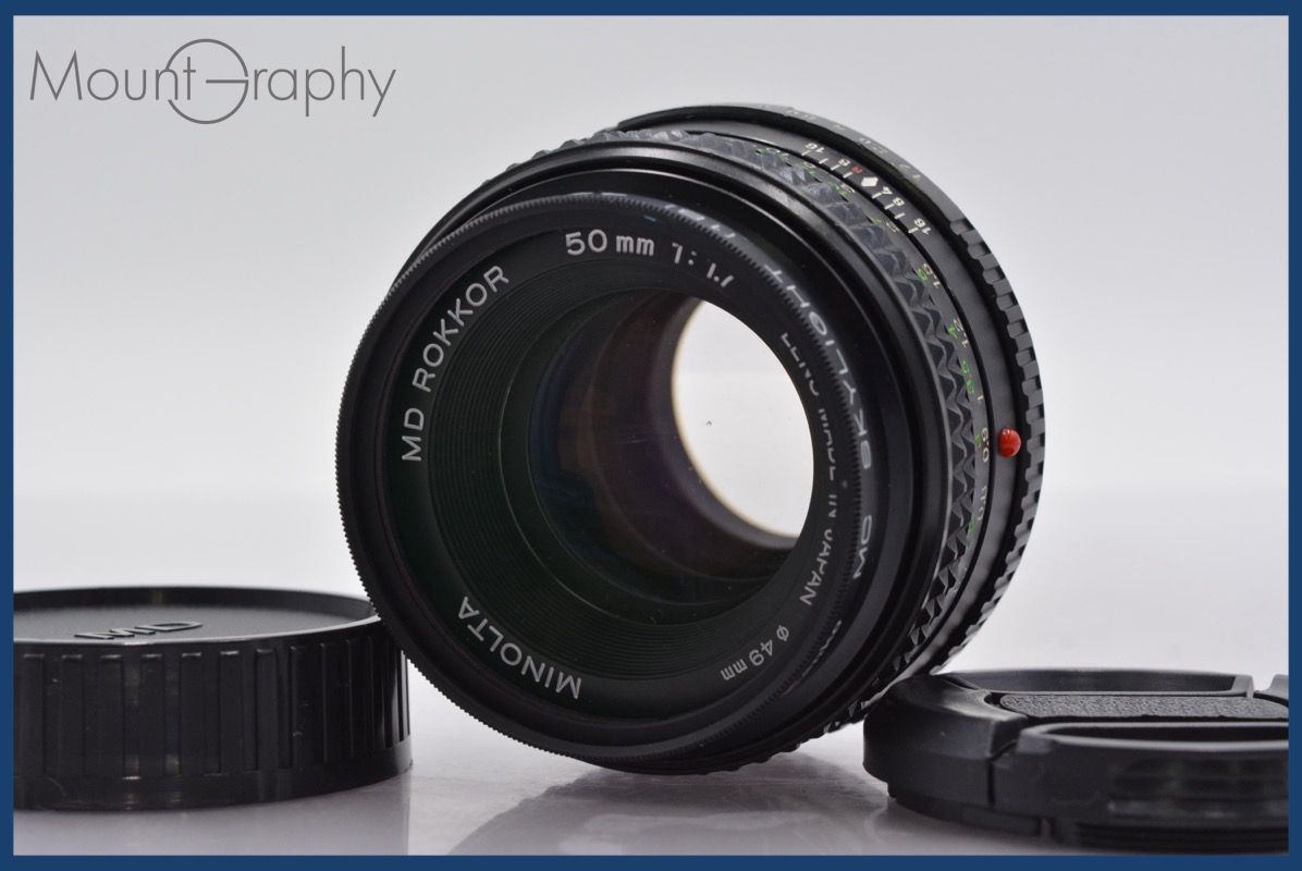 ★極上美品★ ミノルタ MINOLTA MD ROKKOR 50mm F1.7 前後キャップ&レンズフィルター付 ★完動★同梱可 #am917 ☆極上美品☆ ミノルタ MINOLTA MD ROKKOR 50mm F1.7 前後キャップ