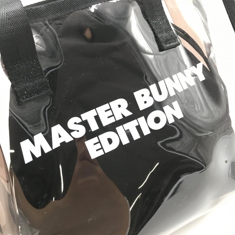 【美品】マスターバニー クリアカートバッグ 黒系×白 巾着付ゴルフ ノベルティ MASTER BUNNY EDITION