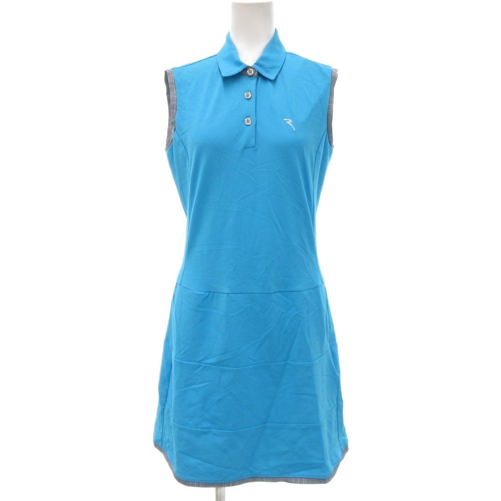 CHERVO シェルボ ワンピース ミニ ゴルフウェア ロゴ刺繍 42 青 ブルー BS GY18