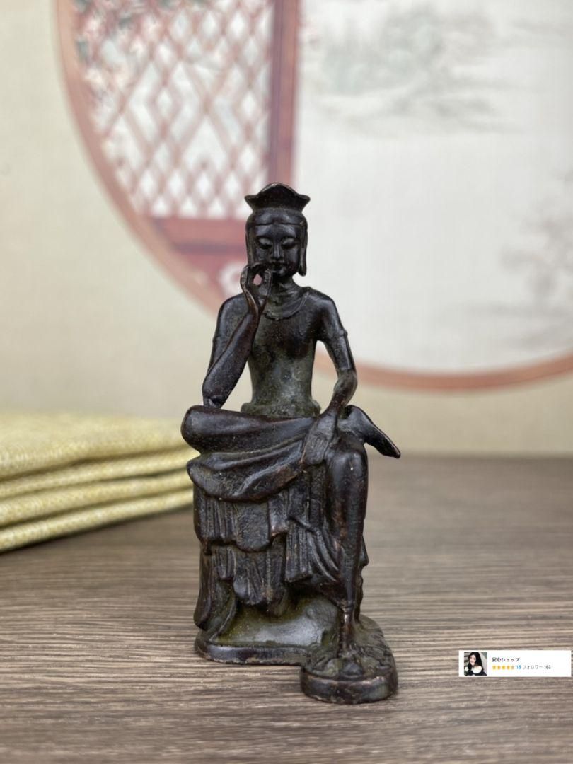 仏教美術 仏像 観音仏像 小仏像 銅製 銅器 仏教美術 中国 仏像 水月観音 小仏像 銅製 銅器 - メルカリ