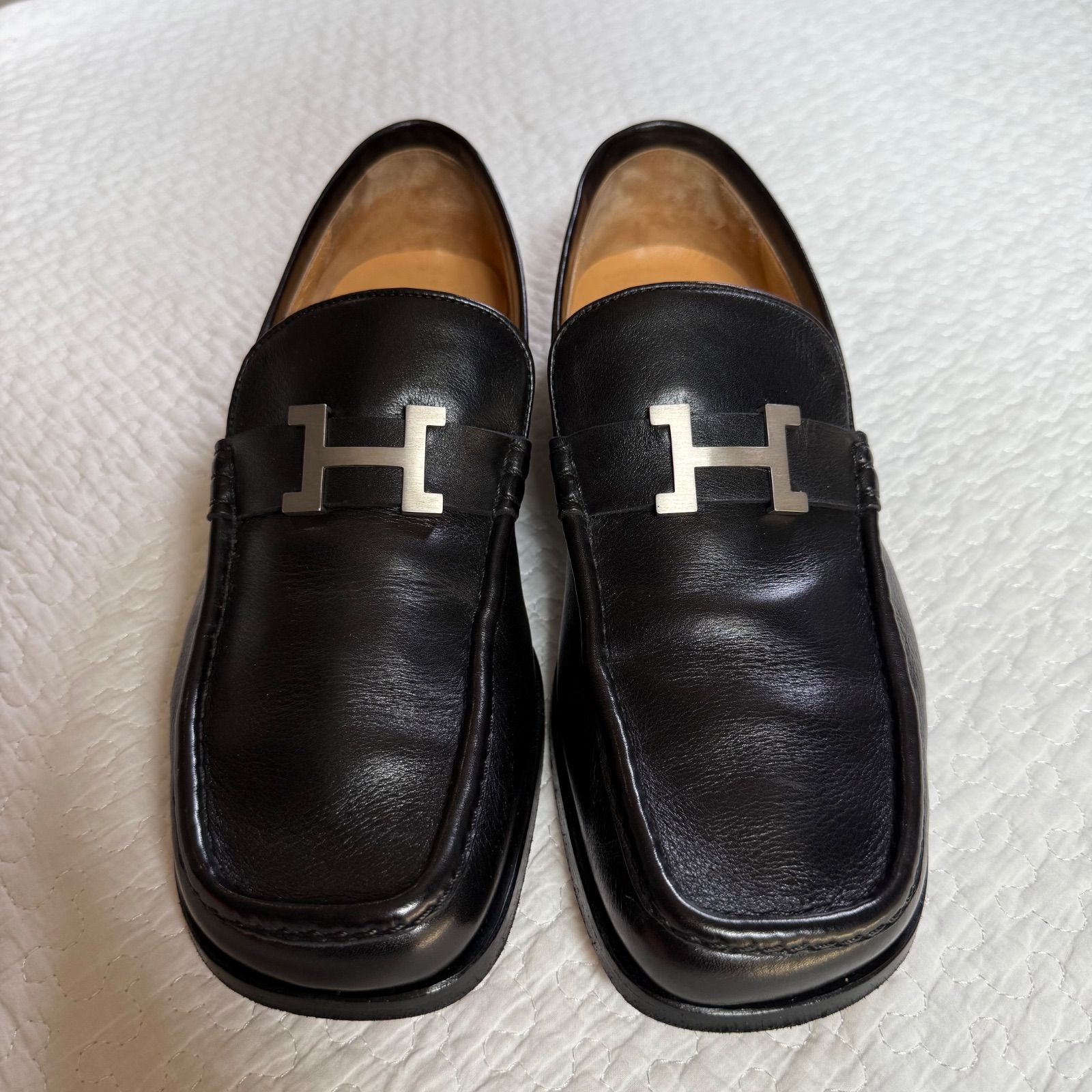 美品 エルメス HERMES ローファー モカシン コンスタンス Hロゴ