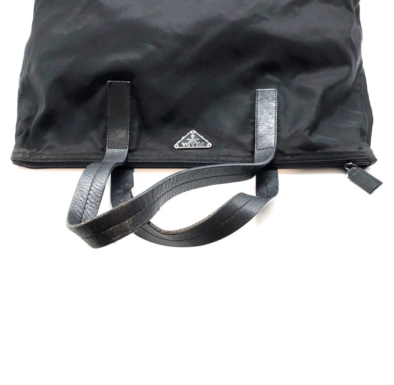【極美品】PRADA プラダ トートバッグ 三角プレート ナイロン A4 通勤 ☆PRADA プラダ ナイロン トートバッグ ハンドバッグ 三角