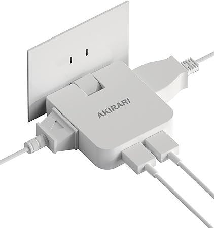 USBコンセント タップ コーナータップ 4個口 ホワイト