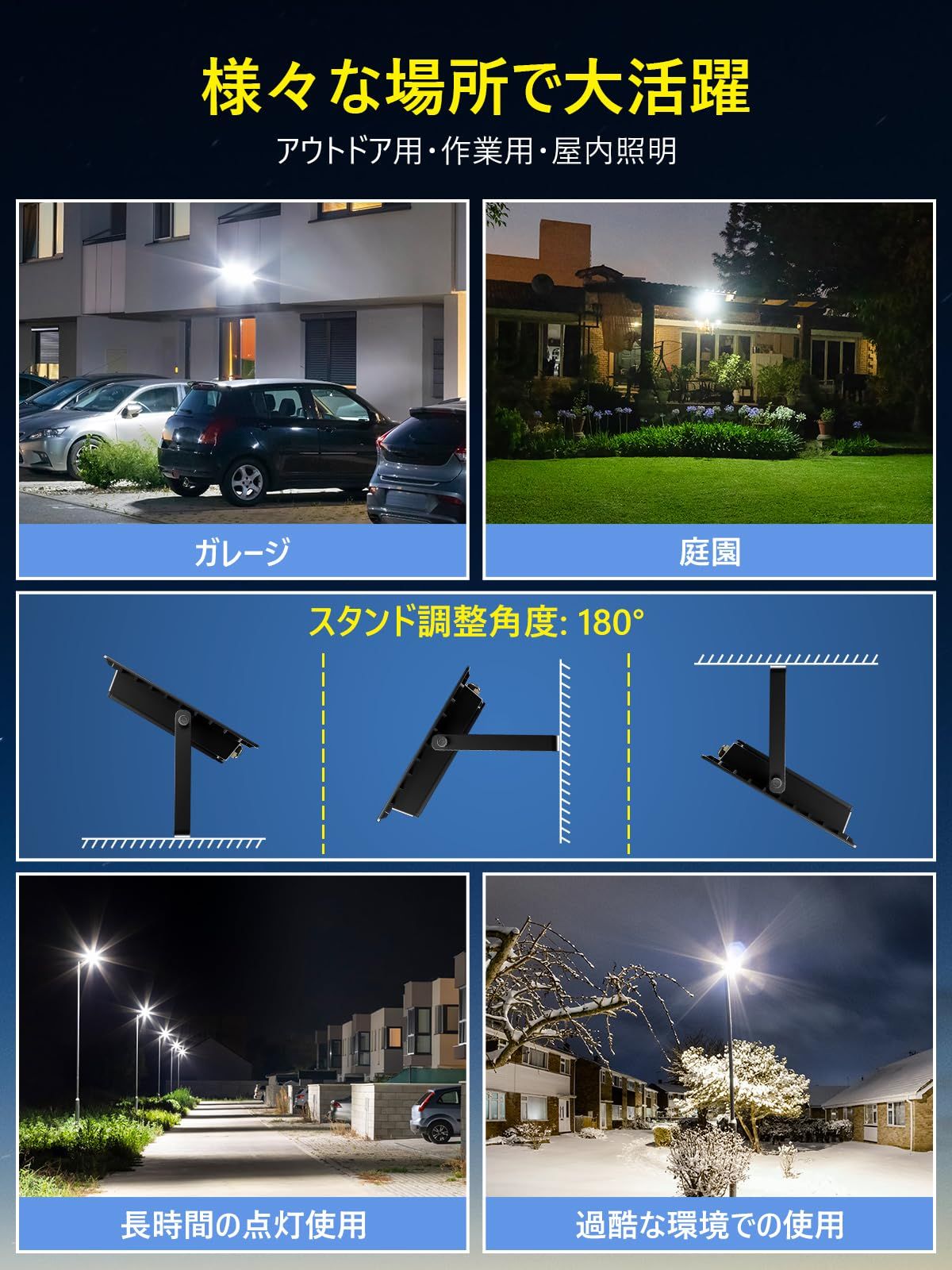 投光器 11000ルーメン 楽天市場】LED投光器 100W 13000LM ledライト 屋外照明 IP66