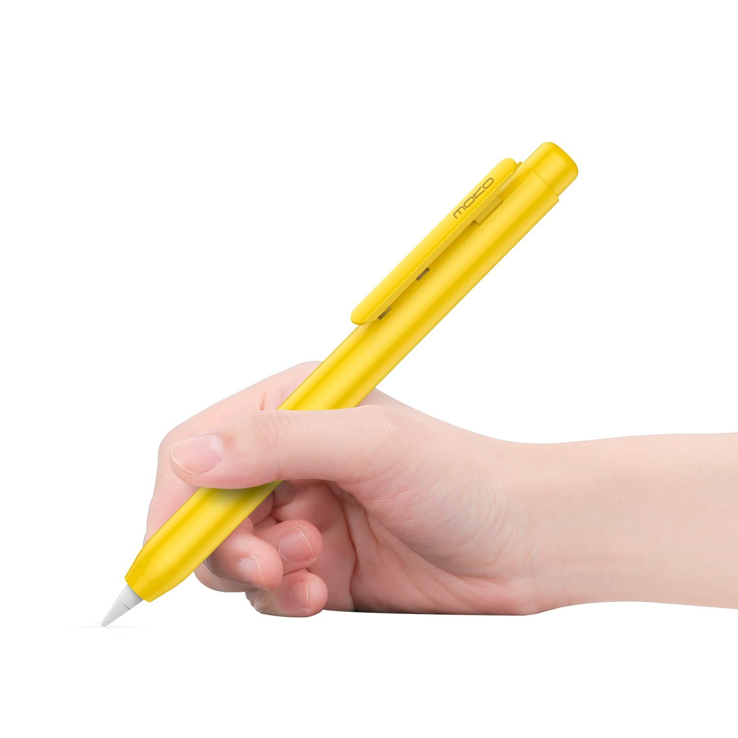 MoKo ホルダーケース Apple Pencil 第1世代用 格納式チップキャップ iPad 第10世代 2022年 iPad 第9世代 2021年 iPad 第8世代 2020年 iPad 第6世代 9.7 2018年 iPad Mini 第 [イエロー]