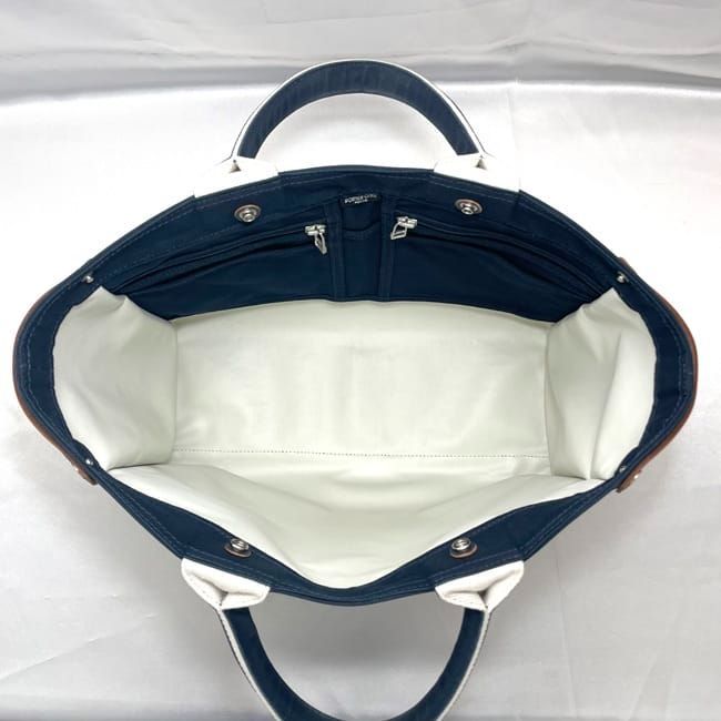 【美品】PORTER 吉田カバン トートバッグ キャンバス ネイビー ポーター 吉田カバン トートバッグ ネイビー 美品 コットンキャンバス
