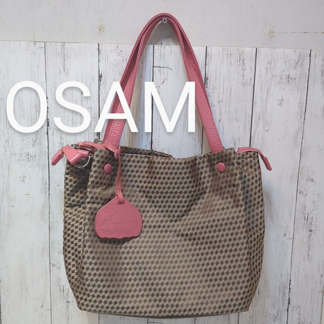 美品】OSAM トートバッグ/レディース カバン ショルダーバッグ 2way 大 