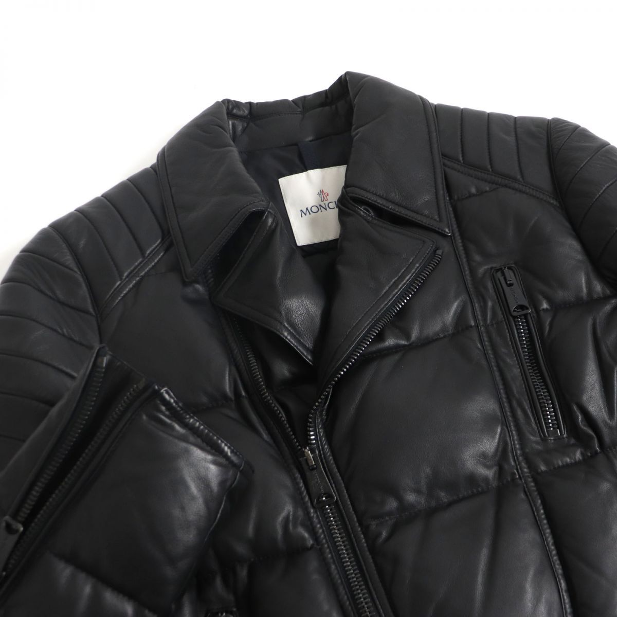 良品□MONCLER/モンクレール LECLERC ロゴワッペン付き WZIP 