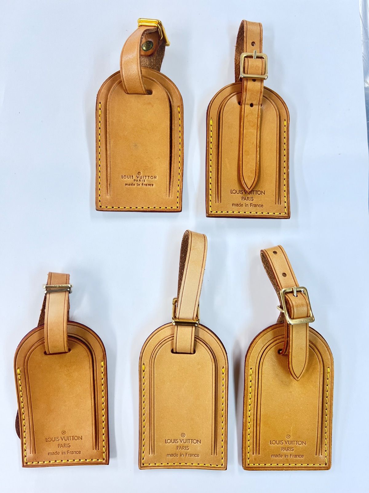 LOUIS VUITTON ルイヴィトン ネームタグ ラゲッジタグ 5 セット レザー 09BS179
