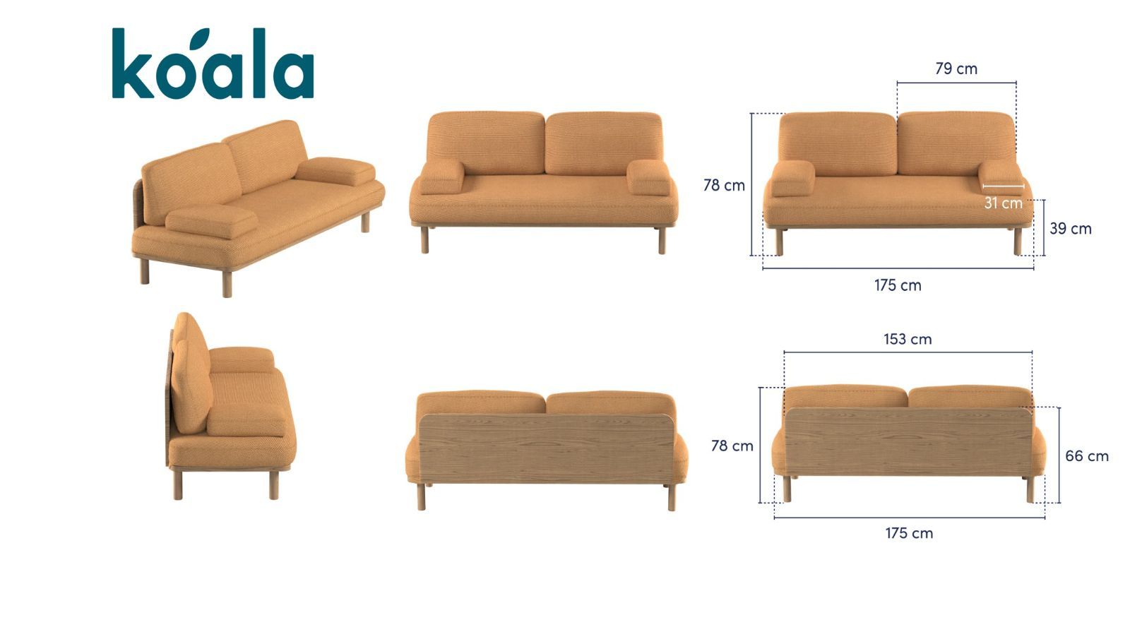 トライアルリユース品【中古品】コアラソファーCHILLAX：色: サン 
