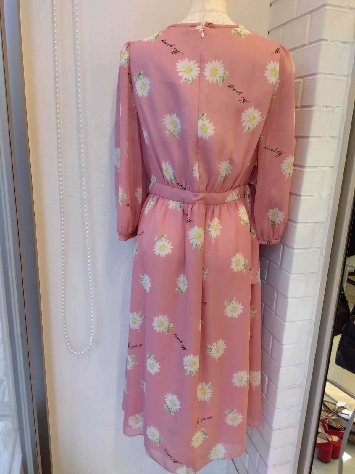 M'S GRACY】エムズグレイシー 花柄 ワンピース 36サイズ 日本製 M08