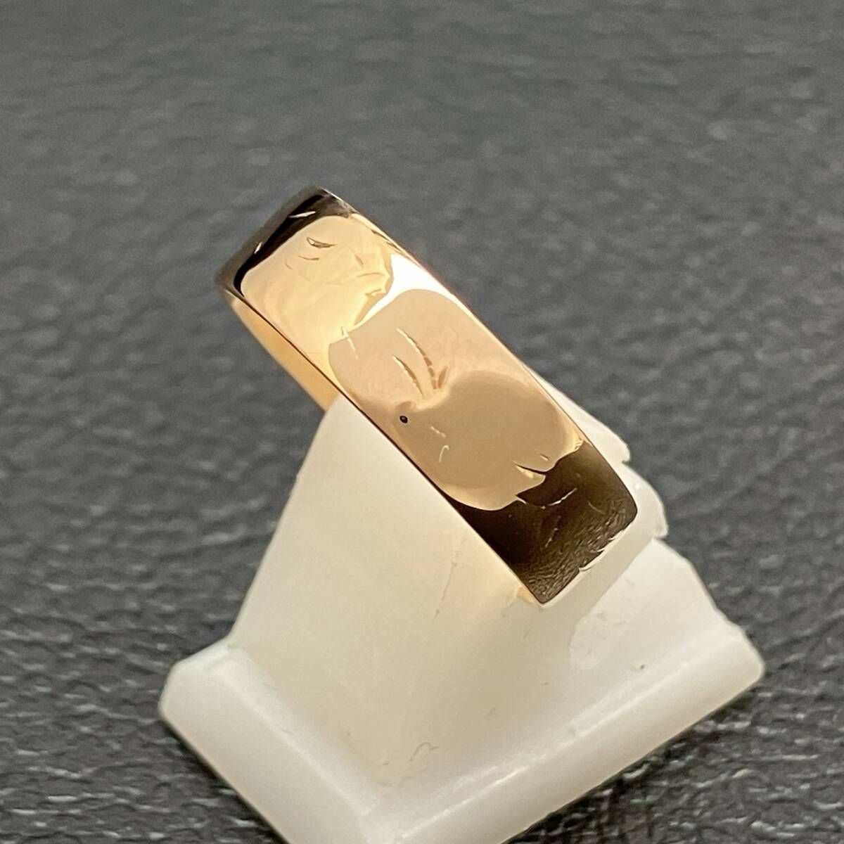 新品仕上済み デザイン リング K18 11号 2.8g 金 イエロー