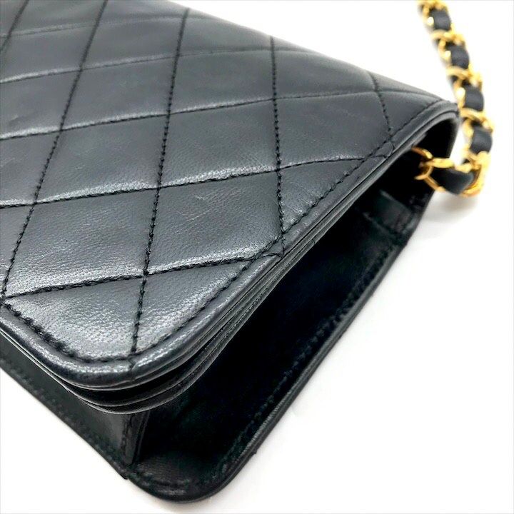 良品 CHANEL シャネル ココマーク ミニ マトラッセ ラムスキン ターン