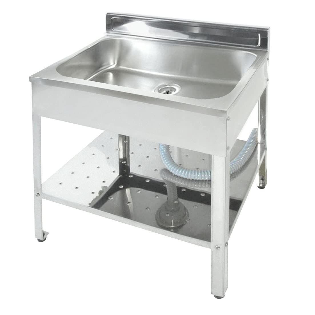 サンカ 錆びにくいステンレス製 シンクが深い 簡易流し台 屋外 アウトドア用 600 SK 0600 シルバー 幅60 cm