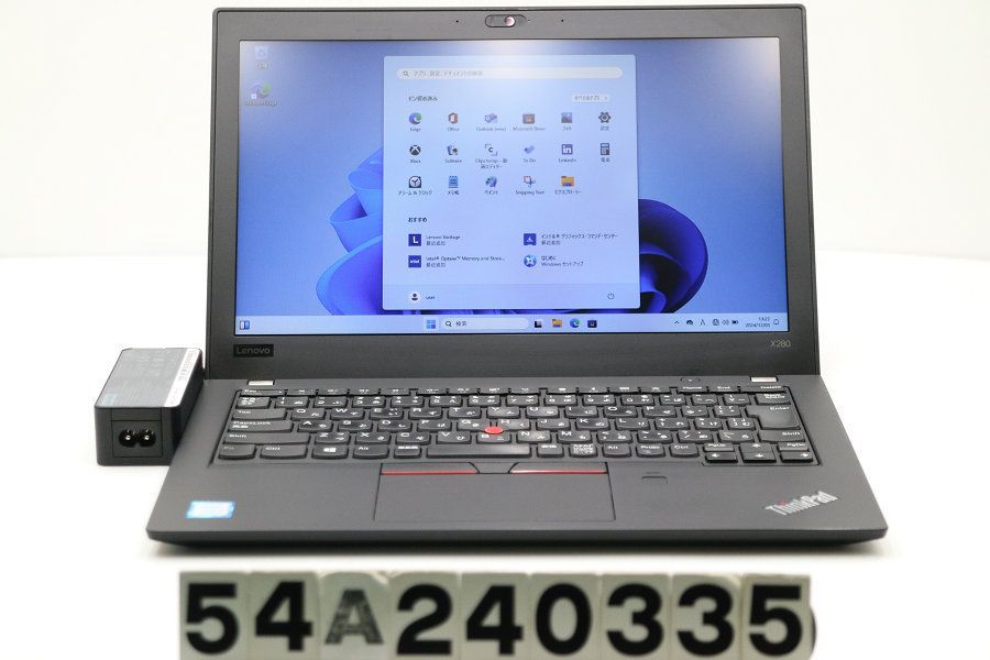 Lenovo ThinkPad X280 Core i5 8250U 1.6GHz/8GB/128GB(SSD)/12.5W/FWXGA(1366x768)/Win11 【54A240335】