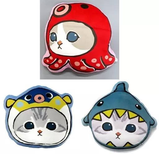 中古】クッション・抱き枕・本体 全3種セット 海の生き物にゃん