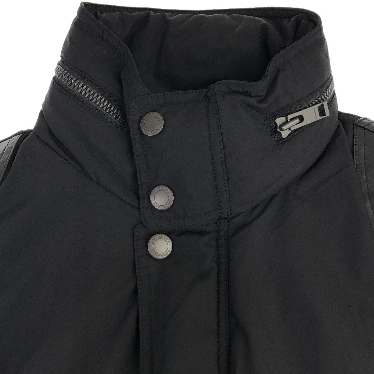 BURBERRY LONDON バーバリーロンドン レザーパッチ パテッドミリタリー 