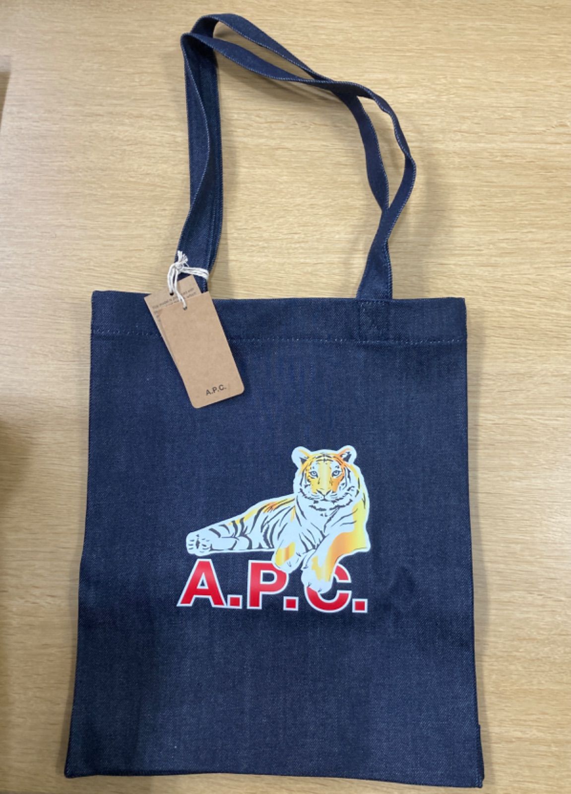 A.P.C. トートバッグ　タイガープリント　APC アーペーセー　デニム　ロゴ