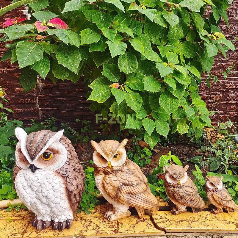 ふくろう フクロウ 置物 かわいい アニマル オウル オーナメント 動物 北欧 縁起物 おしゃれ オーナメント インテリア 庭 玄関先 オブジェ ガーデニング 樹脂