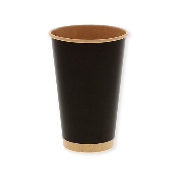 シモジマHEIKO ペーパーカップ アイス ホット兼用 16オンス 510ml 未晒ブラック 口径90mm 0045359441セット 1000個 25個×40パック