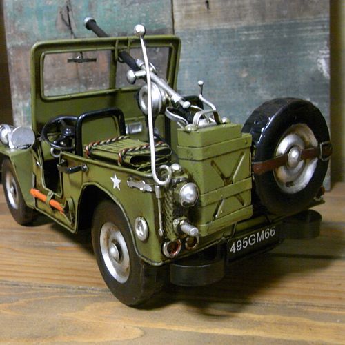 日本製 jeep ジープ ブリキ 自動車 レトロ ミリタリー 楽天市場】ブリキ おもちゃ Army JEEP ミニ L17cm ブリキの