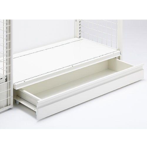 KS／KZ用ストッカーセット W90cm用 ホワイト H8cm  61-28-28-1 店舗什器 ディスプレー マネキン 装飾品 販促用品 ハンガー ラッピング