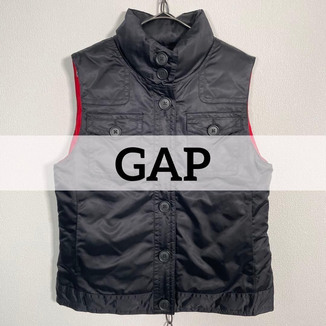 00s GAP ギャップ ナイロンダウンベスト キルティング 黒 ブラック