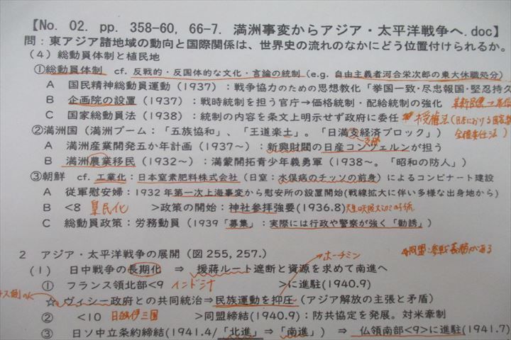 VH26-022 東京学芸大学附属高校 世界史A/B 教科書・ノート・授業