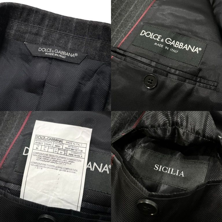 DOLCE&GABBANA SICILIA ストライプ3Pセットアップスーツ - USED MARKET