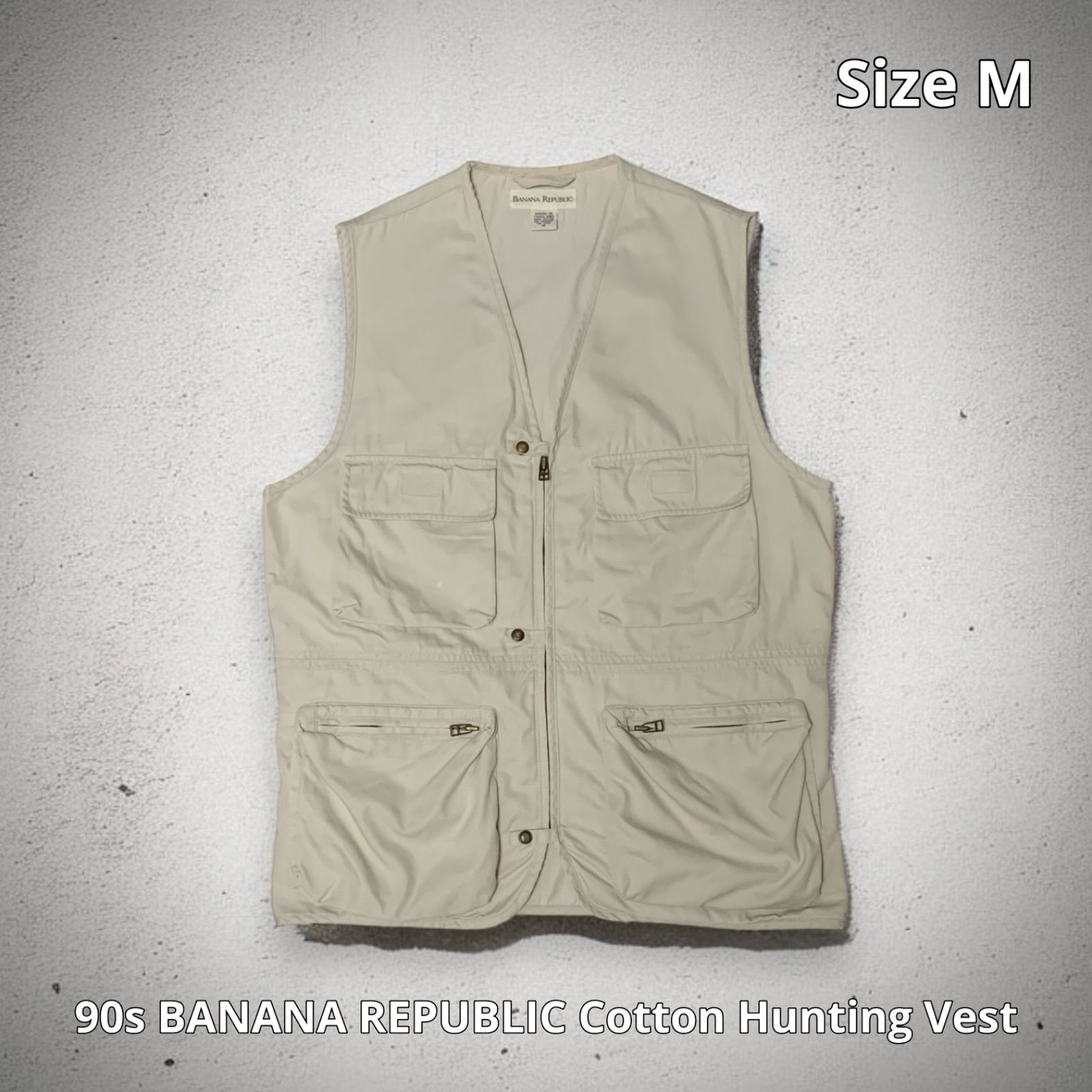 90s BANANA REPUBLIC Cotton Hunting Vest バナナリパブリック