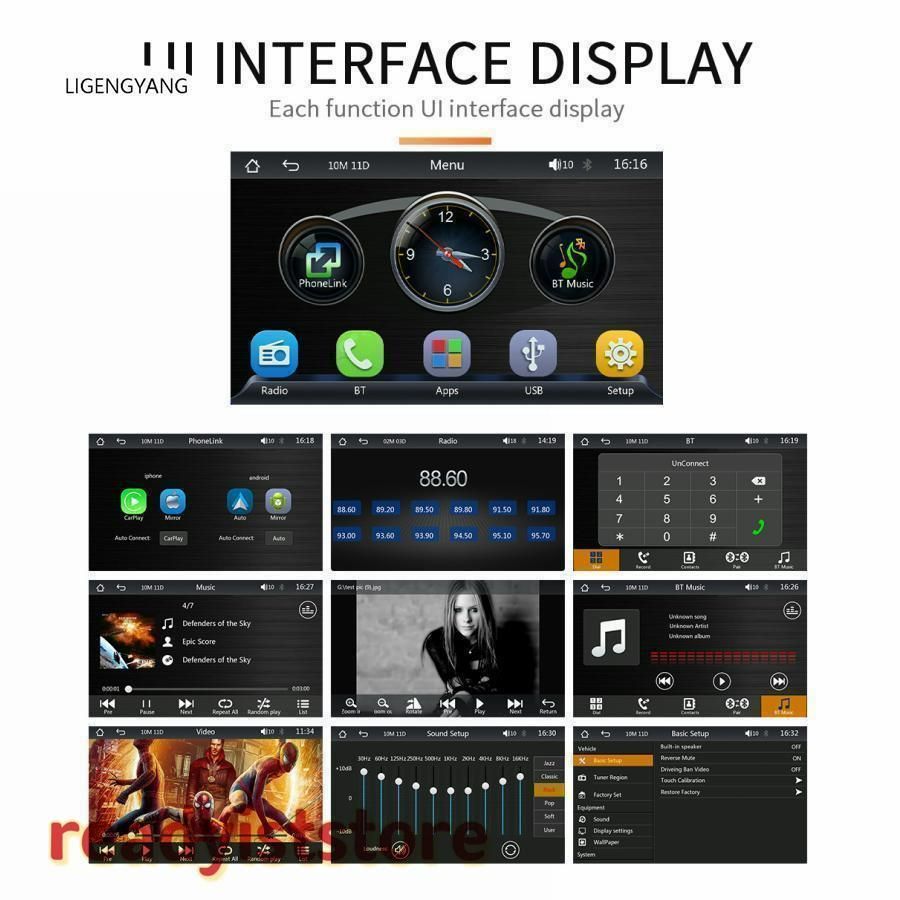 ポータブルディスプレイオーディオ　ミラーリングBluetooth モニター Amazon.co.jp: 【動画視聴】9インチ ディスプレイオーディオ