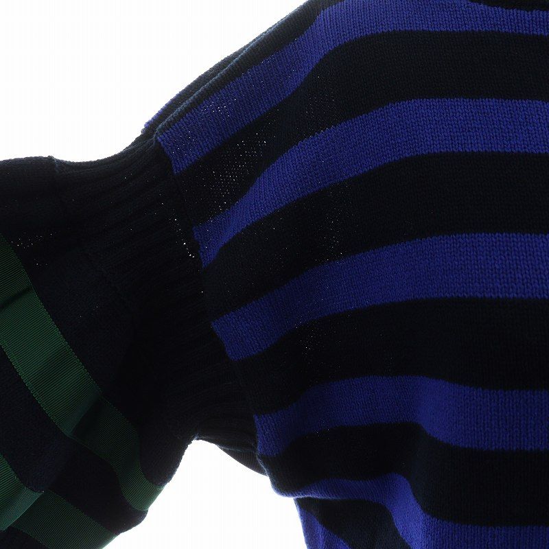 sacai luck ニットワンピース　ボーダー　日本製　X1365 sacai luck ボーダーワンピース 新品未使用タグ付き - メルカリ