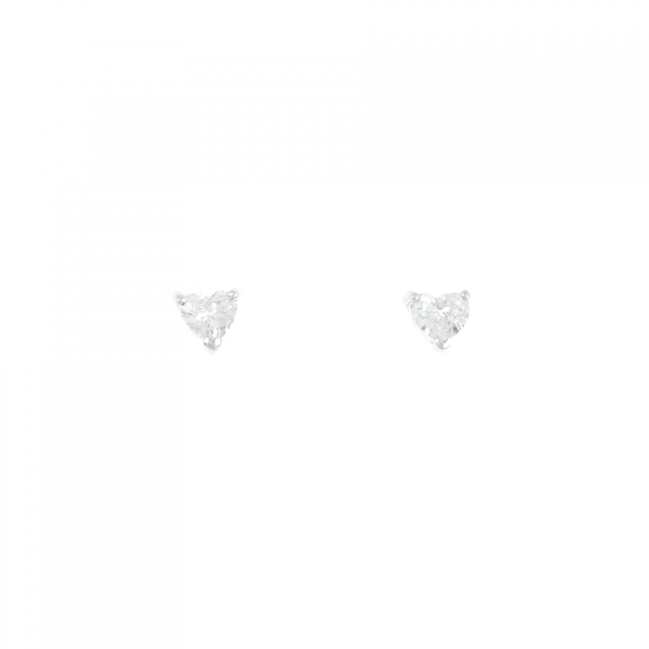 PT900 ハート ダイヤモンド ピアス 0.26CT