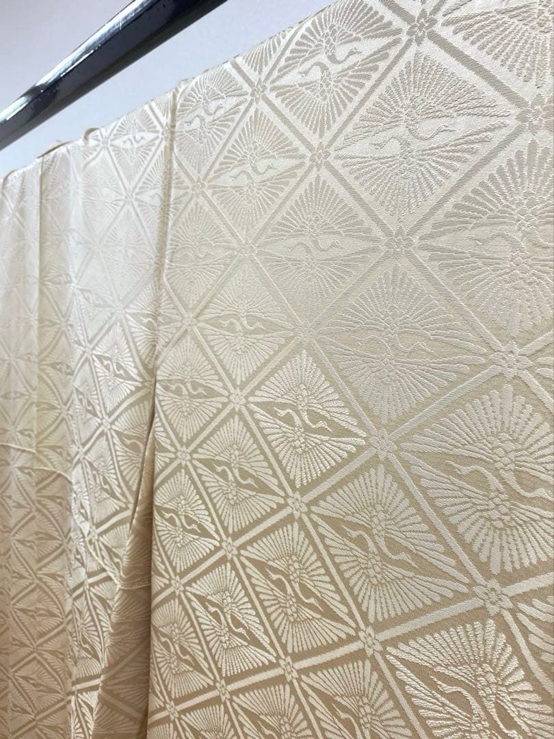 無地振袖 紋意匠 シンプル くすみカラー 向鶴 身丈158cm 撥水加工済