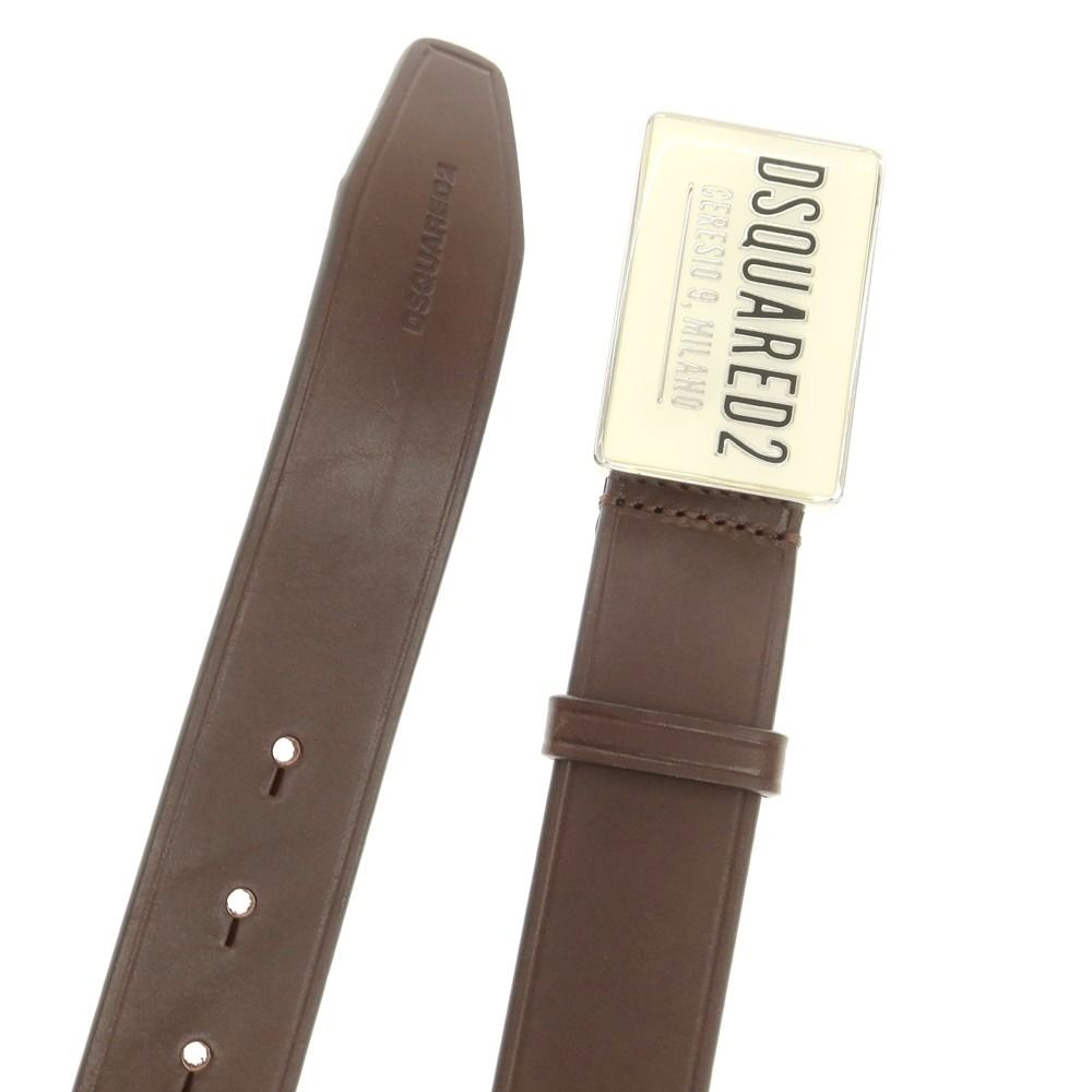 新品】ディースクエアード DSQUARED2 レザー ベルト ダーク