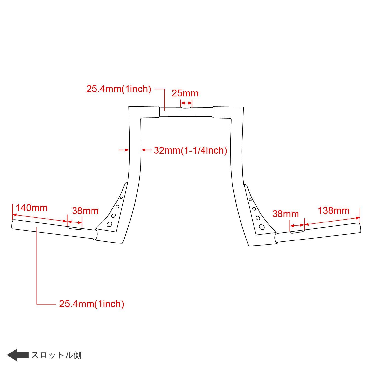 1インチ ハンドル