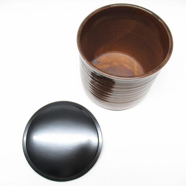 anv 加藤唐三郎造 古瀬戸 上塗蓋付 水指 水差し 茶器 茶道具 陶器