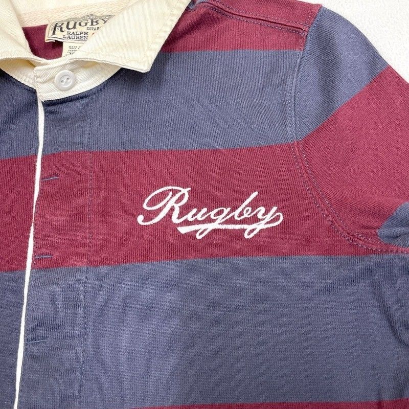 新品 ラルフローレン ラグビー ラガーシャツ ボーダー柄 長袖 ロゴ