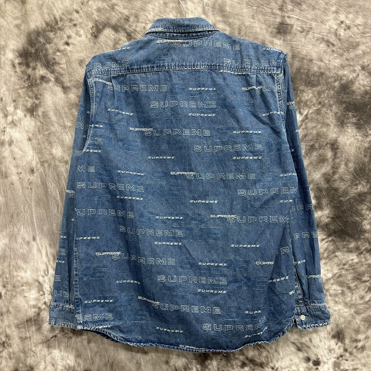 Supreme/シュプリーム【19AW】Dimensions Logo L/S Denim Shirt/ディメンションズ ロゴ 長袖 デニムシャツ/M  - メルカリ