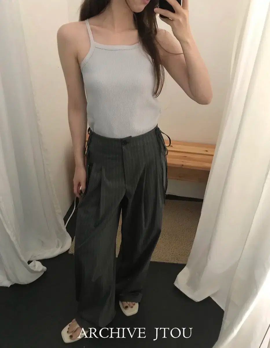 ストライプ スラックス