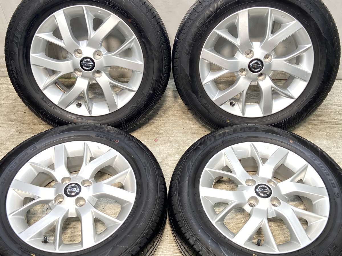 185|65R15 ダンロップ エナセーブ EC204 日産純正 15x5.5 40 100-4穴 タイヤ サマータイヤ ホイールセット 4本セット s15250530007
