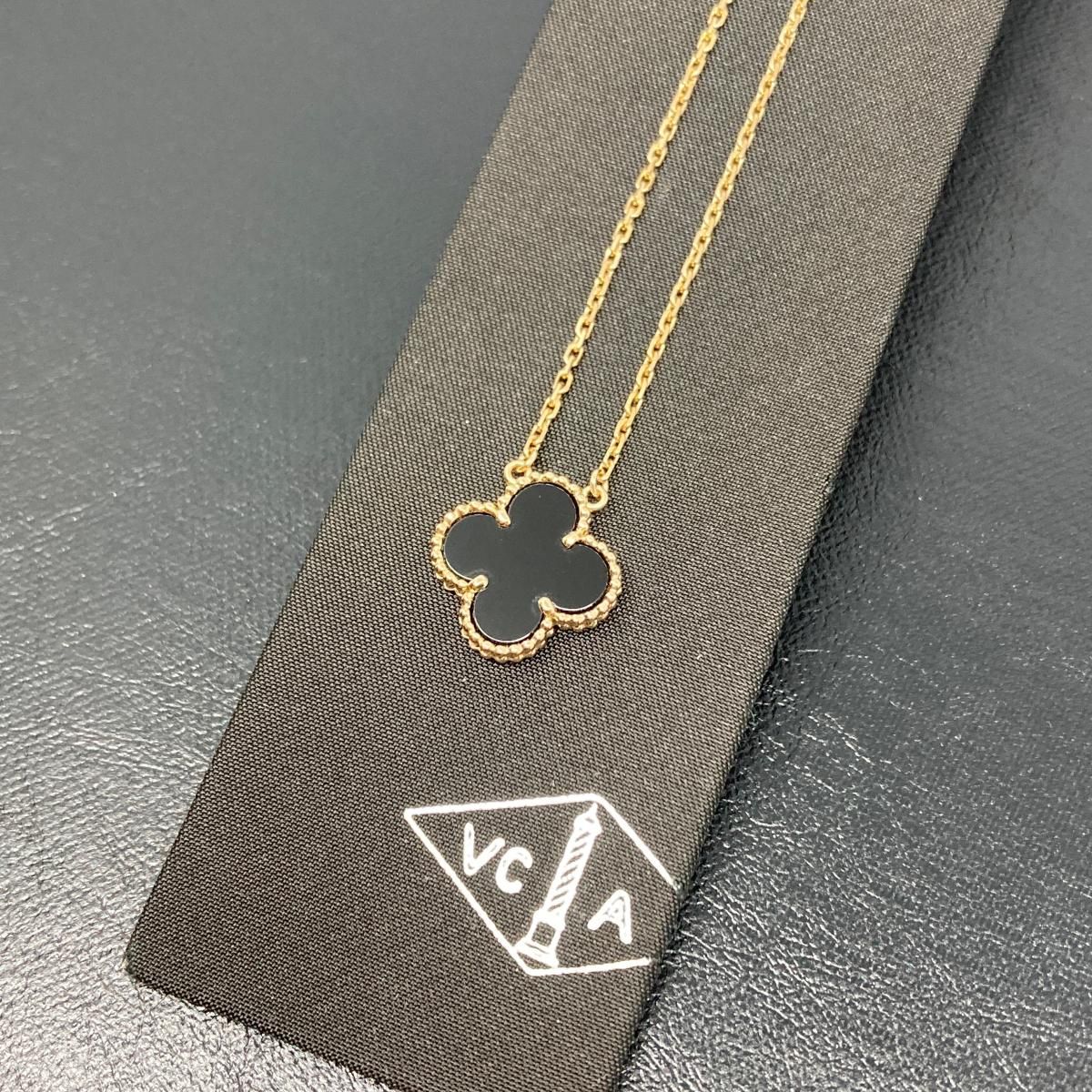 未使用品Van Cleef & Arpels オニキス　ヴィンテージアルハンブラ ヴァンクリーフ＆アーペルヴィンテージアルハンブラ レディース