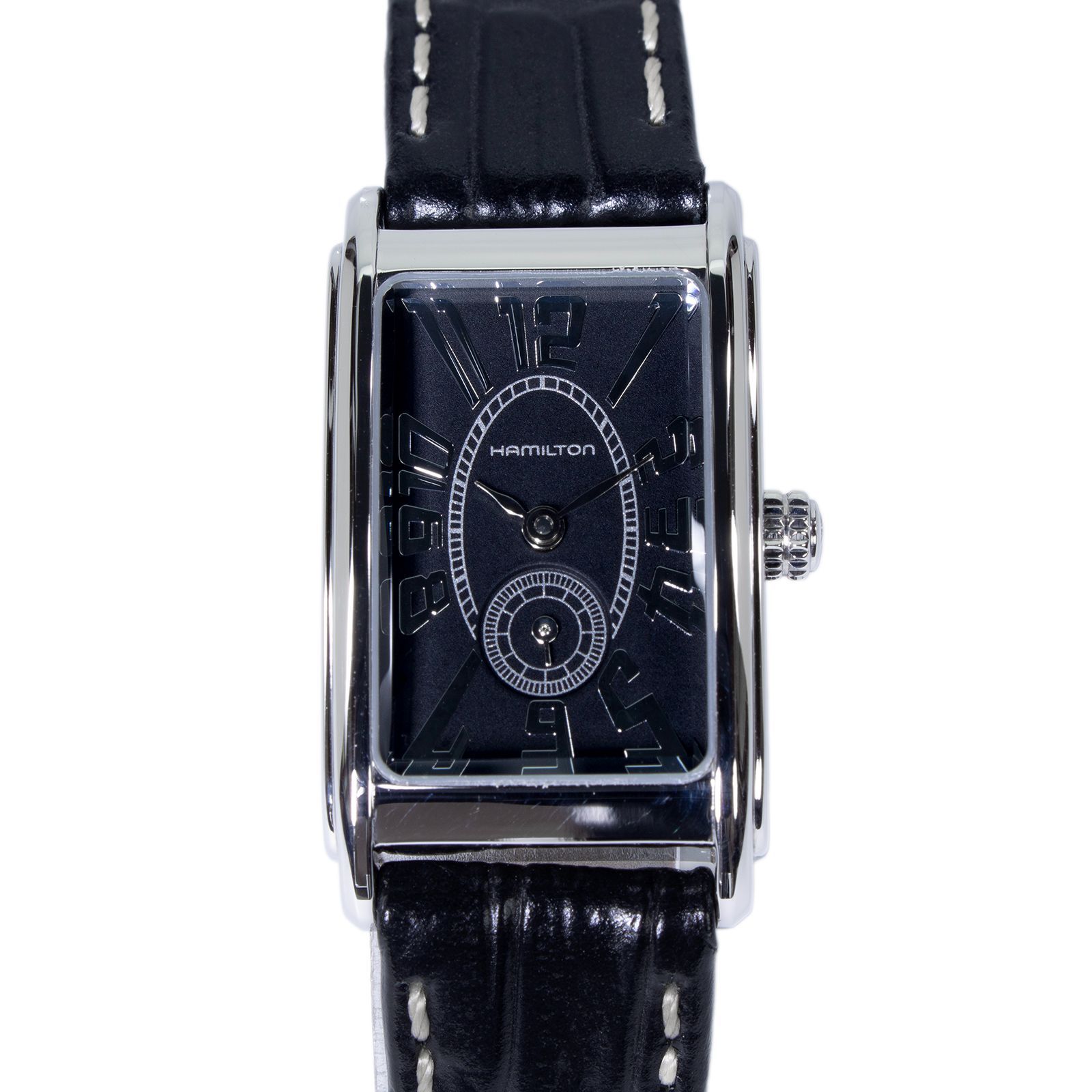 HAMILTON H11221750 ブラックレザー腕時計 アメリカン クラシック