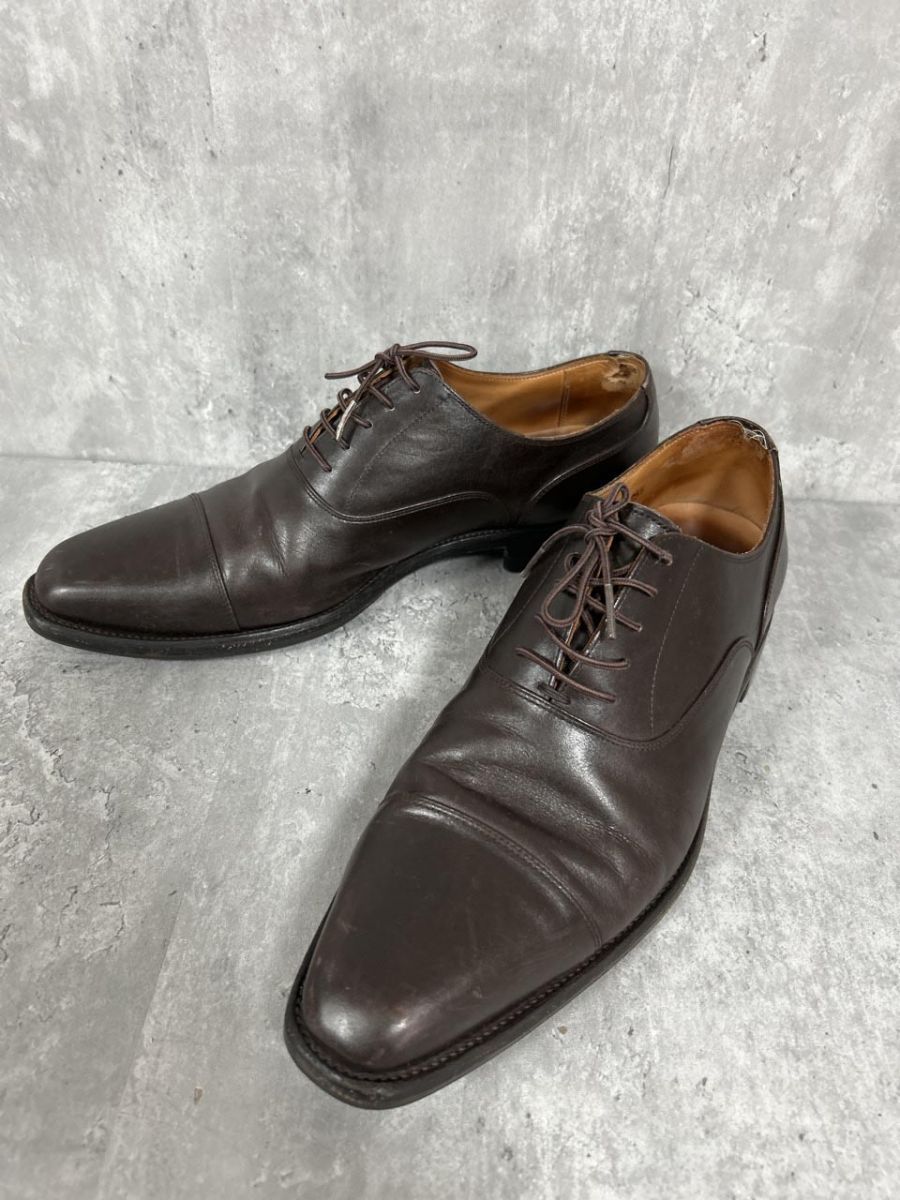 SCOTCH GRAIN スコッチグレイン ビジネス オフィスカジュアル ドレス シューズ size25.5|茶 ◎メンズ