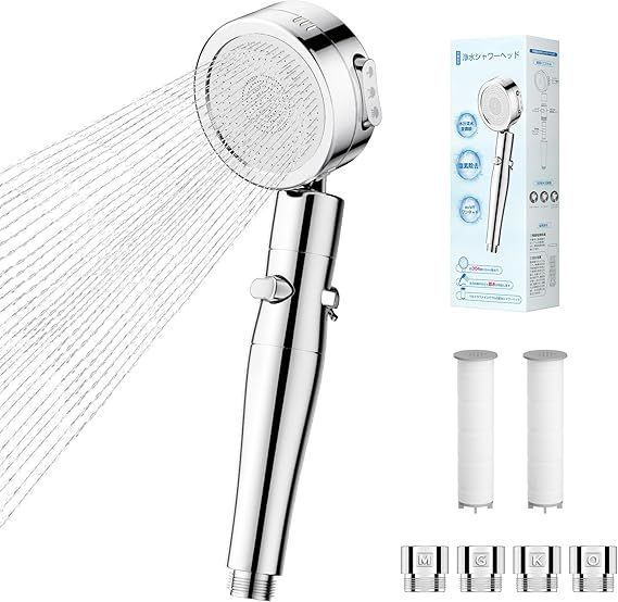 Eaimiu シャワーヘッド【2024年究極改良型】節水 塩素除去 シャワー 3段階モード 分解掃除 高水圧 低水圧 シャワー・ヘッド 360調節 水量水圧調節 手元止水 シャワー ヘッド 最強 増圧用しゃわ