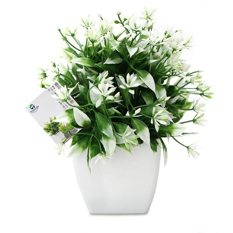 人工観葉植物 白い花と緑の葉 7_2898acd8-ca8b-4c73-b814-