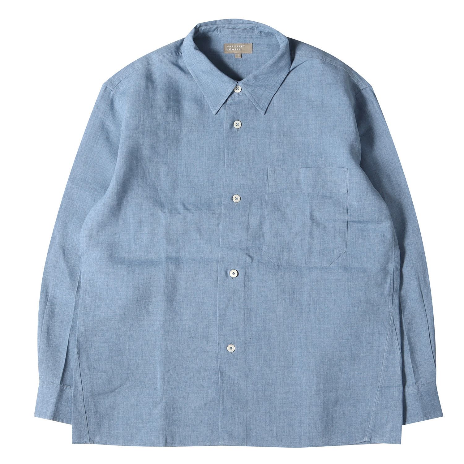 【美品】マーガレットハウエル・長袖シャツ・リネン100％・ボックスシルエット 美品 MARGARET HOWELL マーガレットハウエル シャツ リネン