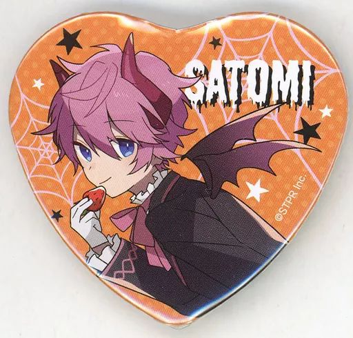 中古】バッジ・ピンズ さとみ(すとろべりーぷりんす) ハート缶バッジ