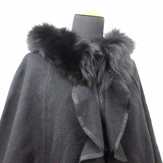 極美品✨トゥービーシック ポンチョ ケープ フォックスファー ブラック 黒 極美品✨トゥービーシック ポンチョ ケープ フォックスファー